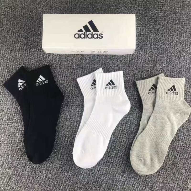 ADIDAS✔ HARGA BORONG ⚽ NK-302  Ori Socks Unisex Sport Socks Stokin Stocking Sekolah Lelaki Perempuan