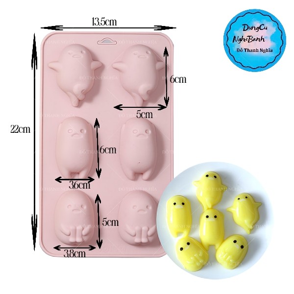 Silicone Mold - Cute Ghost 6c - Simple Model Used to Shape Scented Candles, Jelly, and…