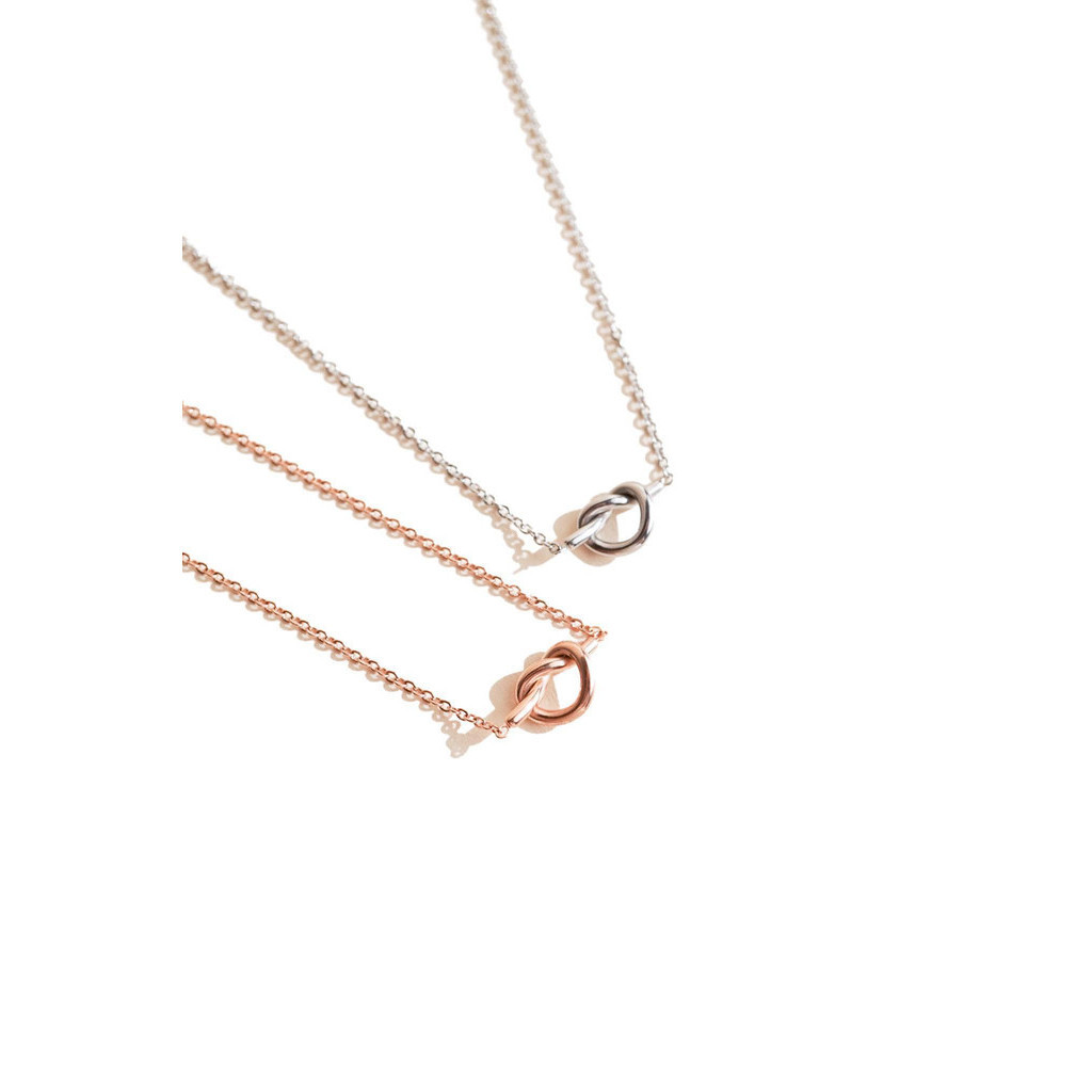 MINIMALIST LAB Stainless Steel Love Me Knot Necklace