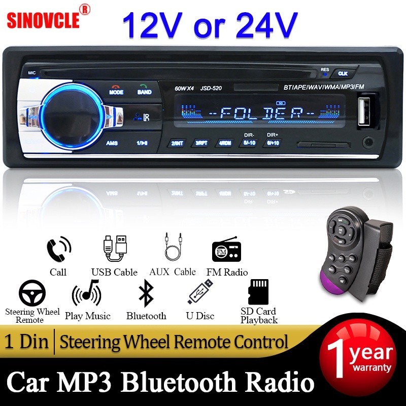 Premium Versatile Car radio Stereo 1 Din MP3 Player FM Audio Music USB SD Digital Bluetooth Dash Slot AUX Input Multi - Image 5