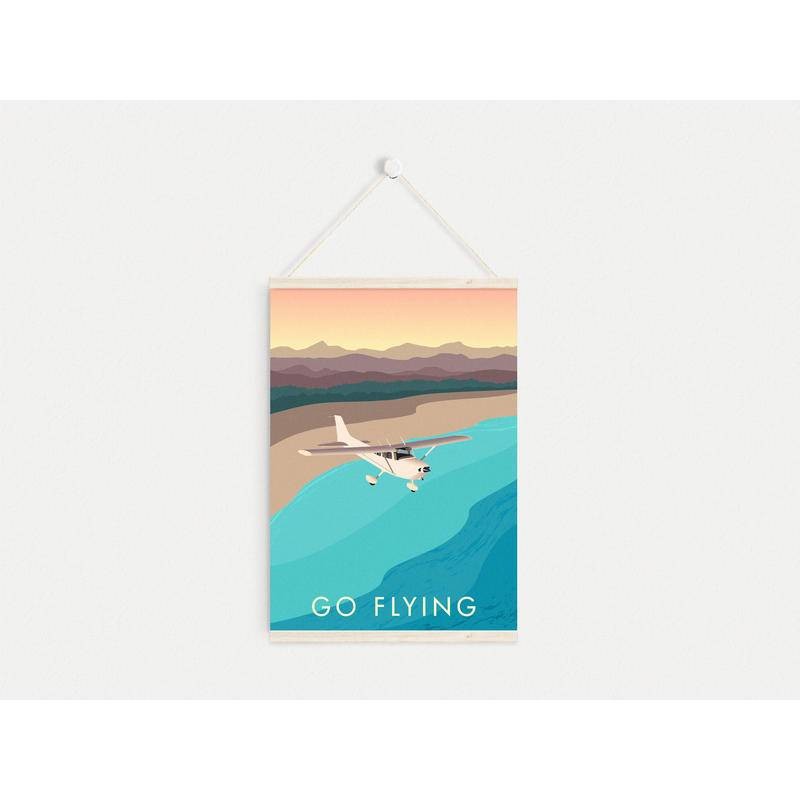 Go Flying Travel Poster, Outdoor Hobbies, Cessna Plane, Aviation, Vintage Travel, Adventure, Skyhawk, Aeroplane Art, Popular Wall Decor, One of a Kind, No Framed Art Wall Art