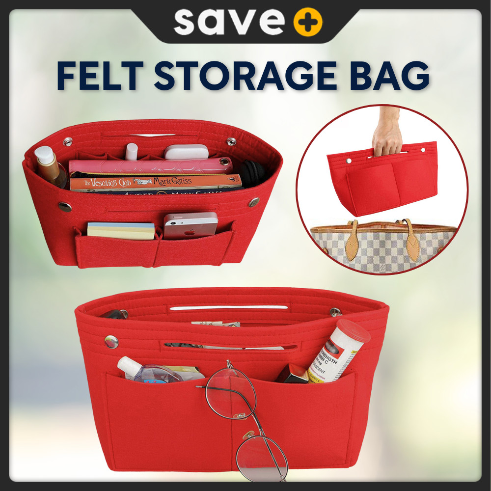 SAVE Felt Insert Bag Women Bag Organizer Handbag Inner Pocket Purse Organizer Cosmetic Storage Large Storage Bag L40
