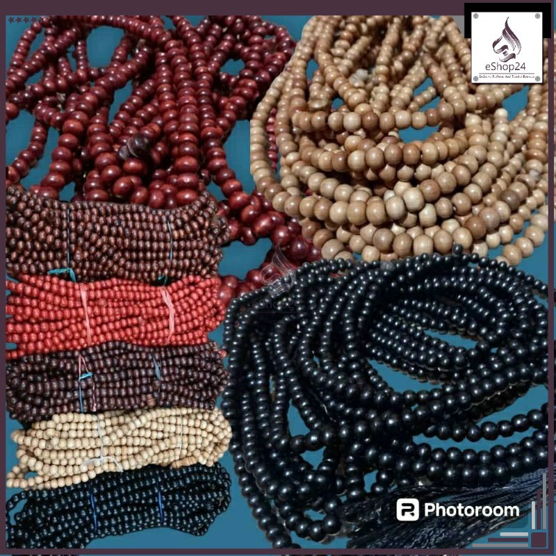 [Ready Stock] TASBIH KAYU KOKON 1000 BIJI DAN  WARNA HITAM /CHOCLATE/CREAM.