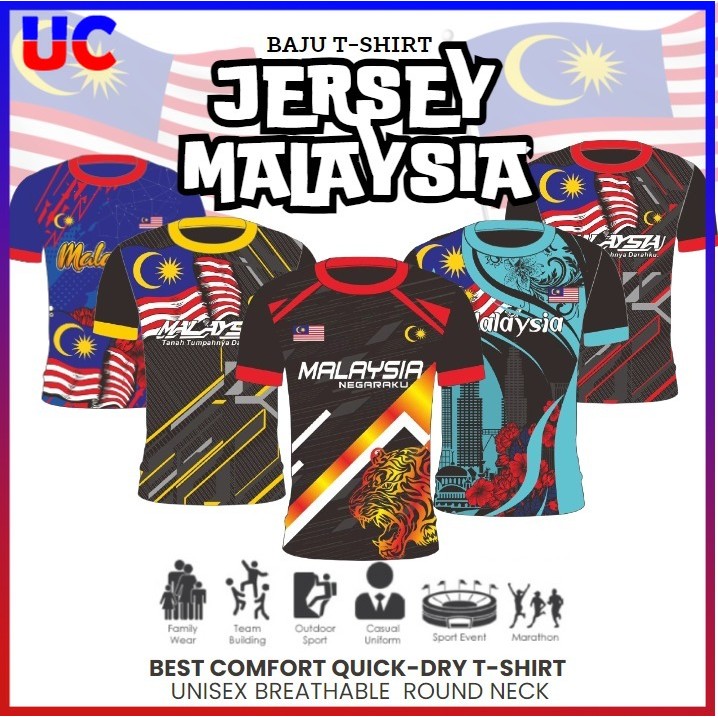 UC_ Jersi JERSEY MALAYSIA T-shirt Lelaki Baju Murah Malaysia Jersey Murah Shirt Sport Wear Malaysia Jersey Microfibre A