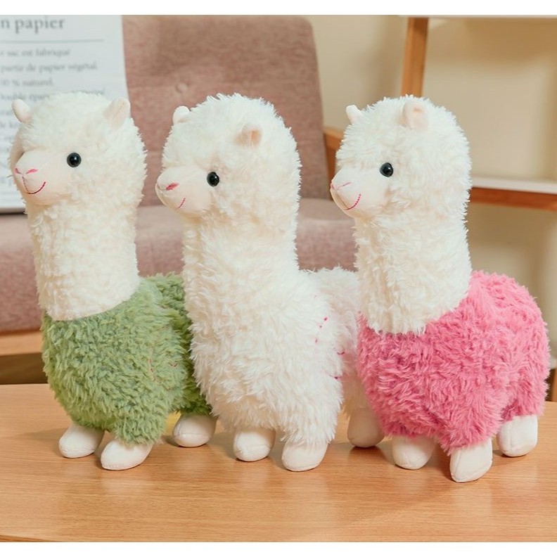 25cm New Alpaca Plush Toy 3 Colors Cute Animal Doll Soft Cotton Stuffed Doll Home Office Decor Kids Girl Birthday Gift