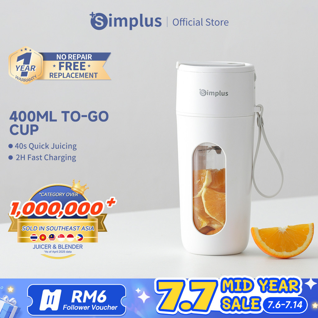 Simplus Juice Cup Portable Multi-functional 580ML Wireless Electric Juicer Ice Crusher Typce-C Charging Pengisar Jus