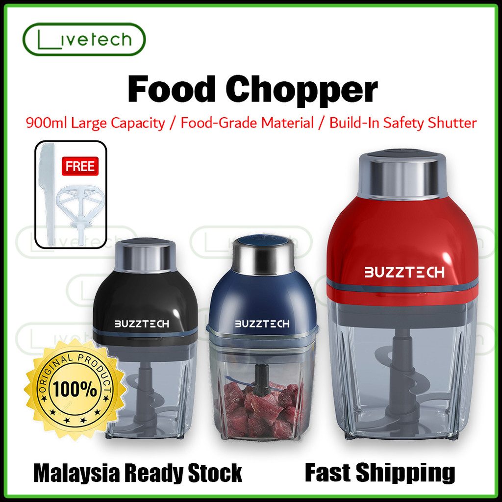 LiveTech 900ml Mesin Pengisar Capsule Cutter & Multi-Function Chopper - Blender, Grinder, Mixer, Mincer, Masher & Juicer