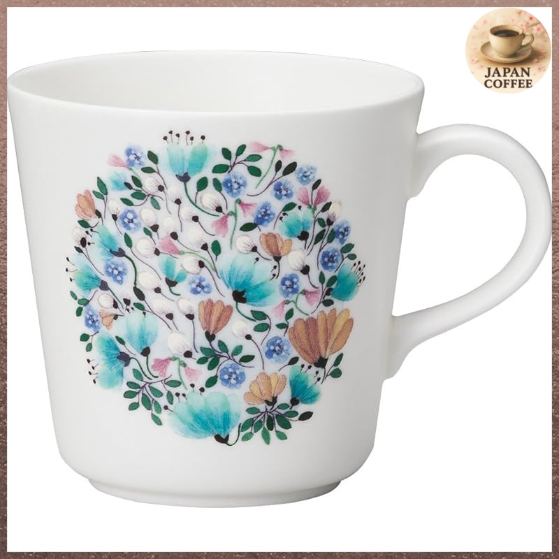 NARUMI Mug Anna Emilia Congratulations 340cc Floral Design Cute Gift Microwave Safe Dishwasher Safe 51947-2923P