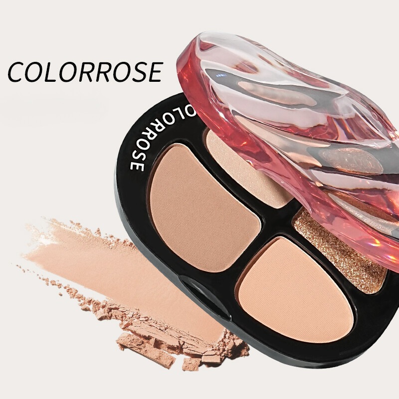 COLORROSE Eyeshadow Palette 眼影小巧便携烟熏4色哑光 4-Color Pocket Eyeshadow Compact Portable Smoky 4-Color Matte Earth Pearls