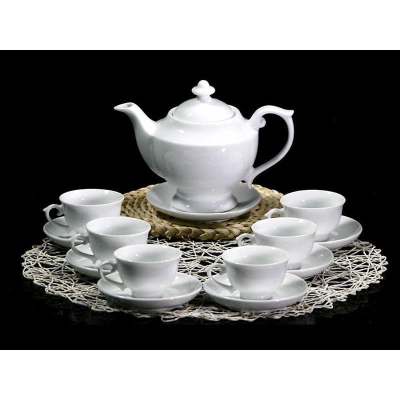 White Royal Bat Trang Tea Set - Bat Trang Fam - Gia Nguyen Pottery - Bat Trang