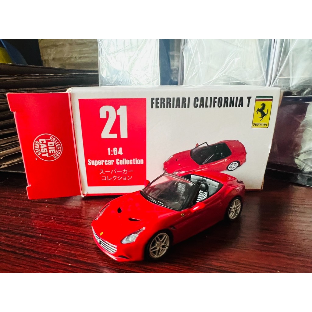 Ready Stock New Product Minidream Ferrari 1/64 Alloy Car Model Ornaments Toy Sports Car Ferrari CALIFORNIA T Commodity After Sale Non-Refundable Non-exchangeable Wine Red Convertible