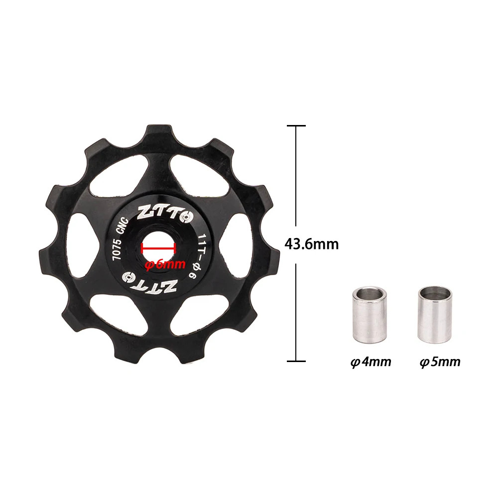 Must Quality ZTTO MTB 11T 13T CNC Bicycle Rear Derailleur Jocke y Wheel Steel Bearing Pulley AL7075 Road Bike Guide R... - Image 4