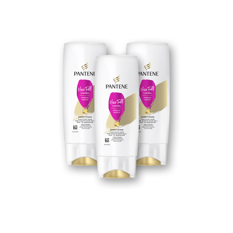 Pantene Hair Conditioner Hair Fall Control formula to reduce hair loss, 70 ml. x 3 bottles