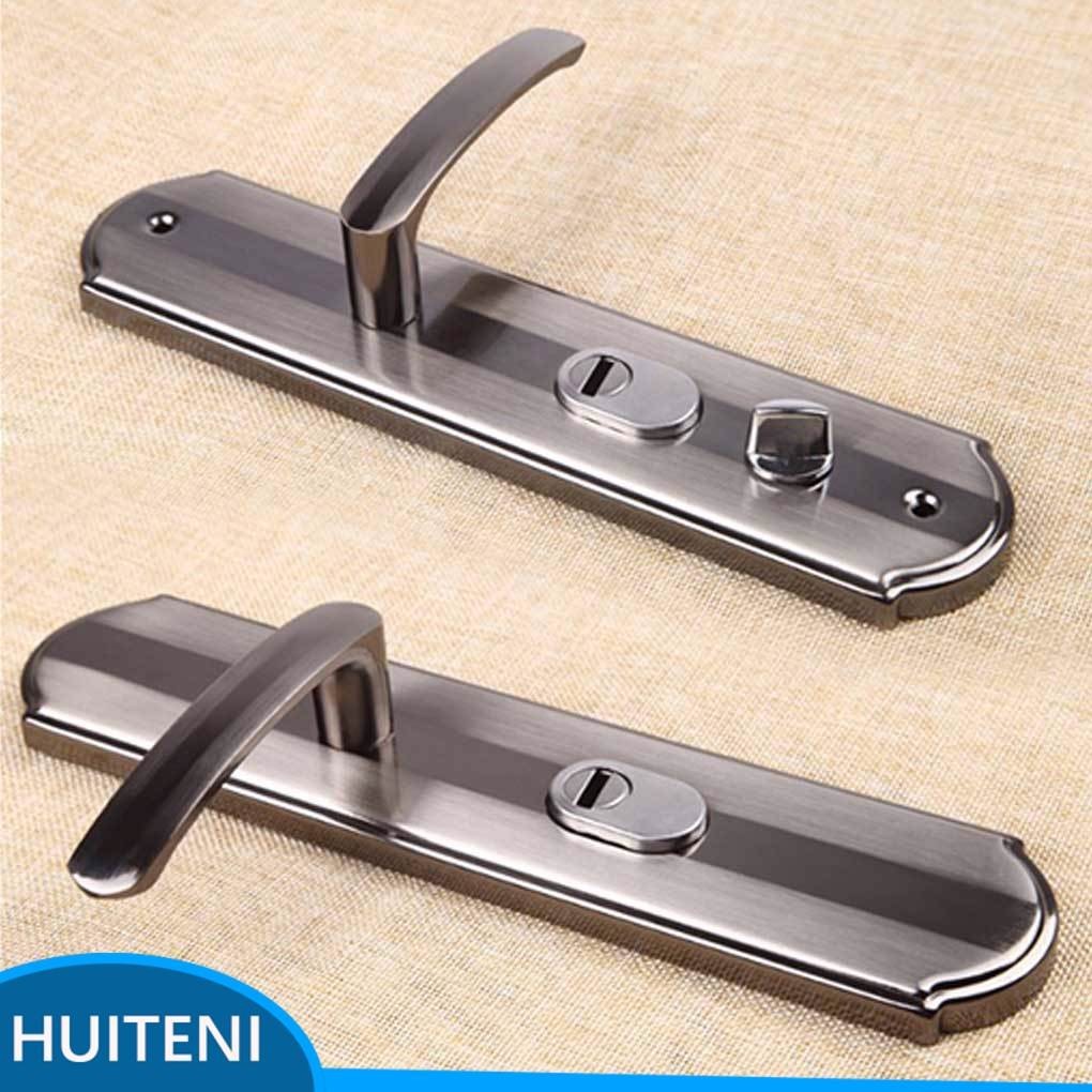 1/2/3/4/5 1 Pair Security Door Handle Entry Lever Stainless Steel Interior Replacement Lock Hardware Universal Conference Room