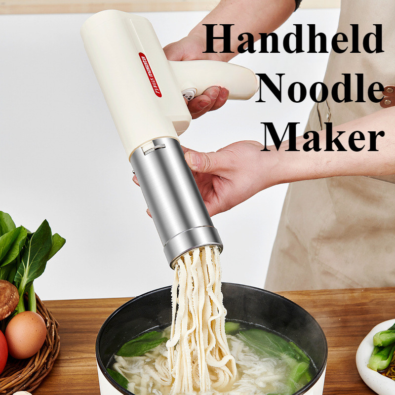 Household Handheld Noodle Maker, Stainless Steel Noodle Machine, Multi-function Pasta Maker Wireless Automatic Mini