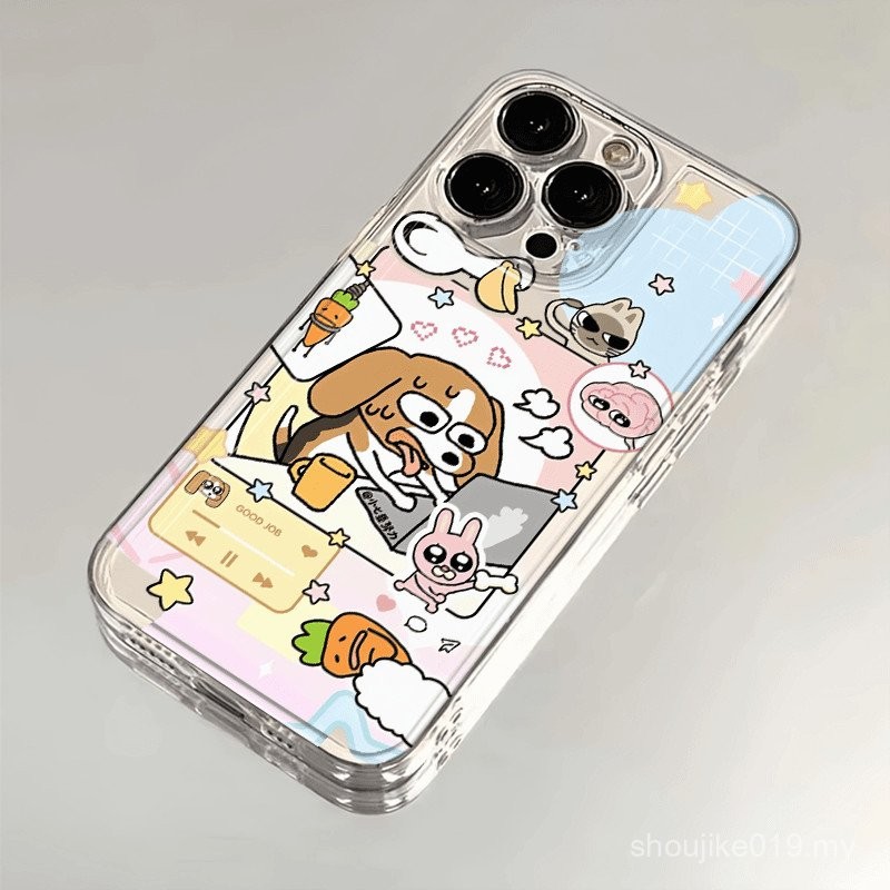 Cute Beagle Dogs Suitable for Apple15PROMAXPhone caseiPhone14Cartoon13Transparent Spacexs 7/8P 11Fashion Phone Case