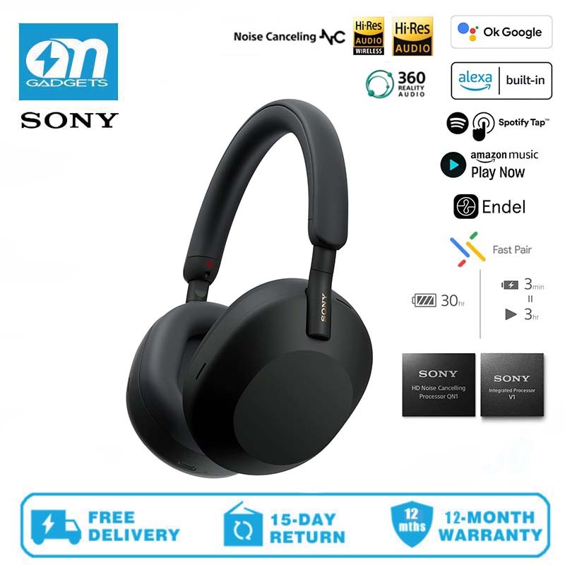 Sony WH-1000XM5 Wireless Noise Canceling Headphones with Noise Canceling Optimizer, Crystal Clear Hands-Free Calling