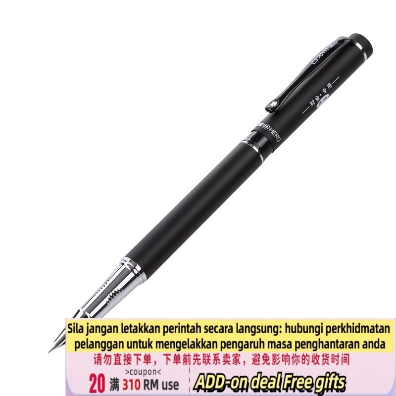 KY/JD Hero（HERO） Pen9086For Finance Purposes Unisex Hero Frosted Black Fashion Financial Fine Pen Art Pen Roller Pen Bus