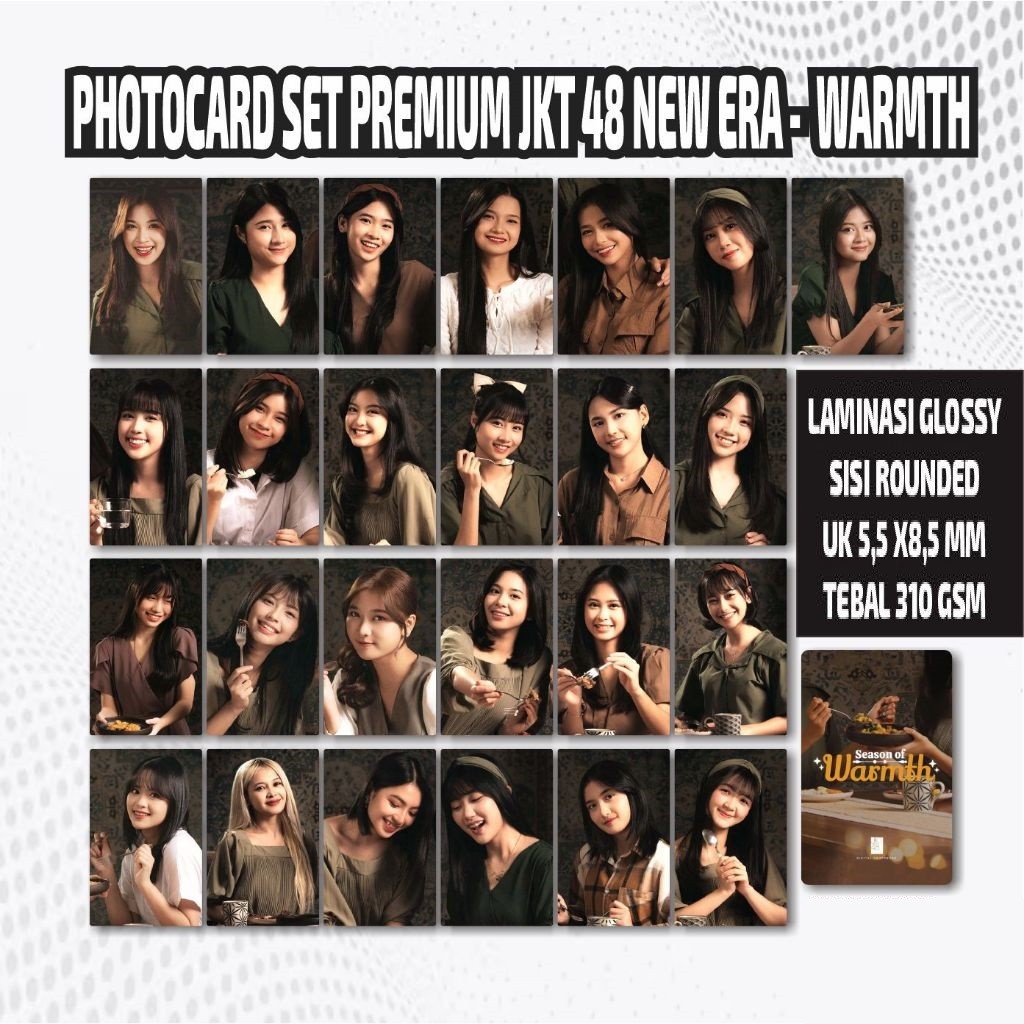 New Collectible Idol > (25PCS) SEASON OF WARMTH PHOTOCARD JKT48 Contents 25PCS Super Glossy Quality