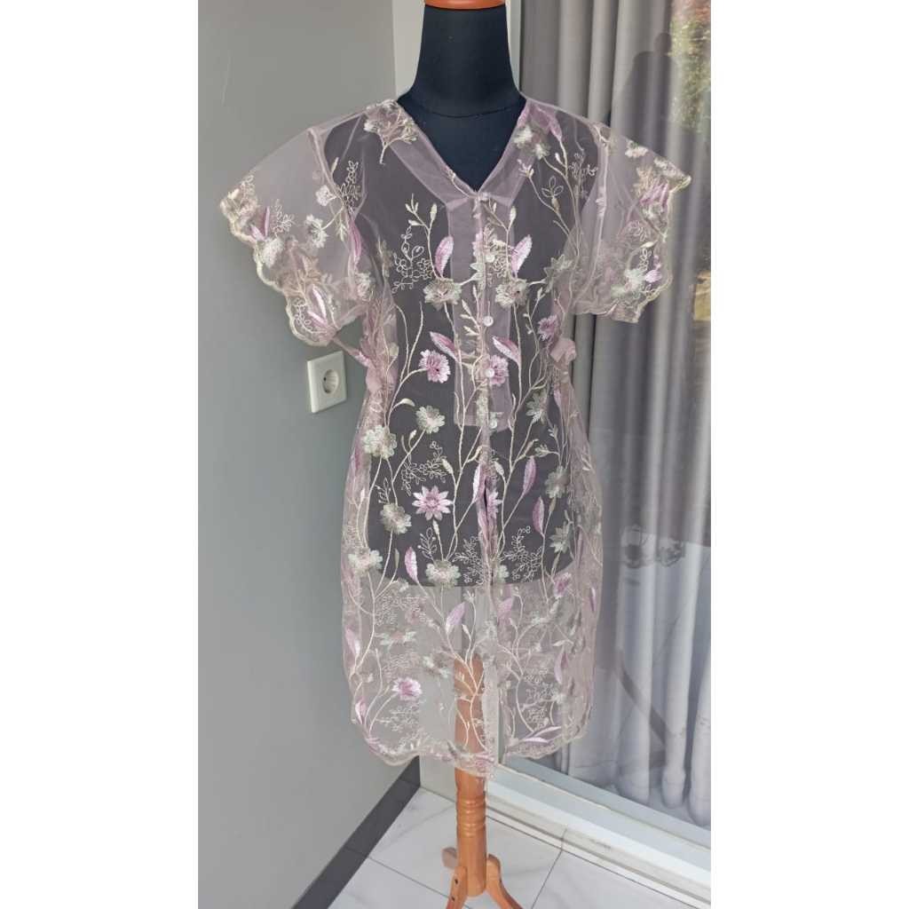 Reliable Quality Brukat Kebaya Outer Women's Premium Tille - Image 2