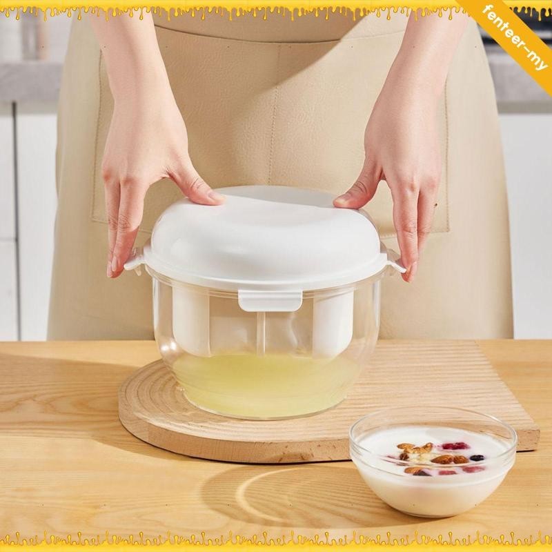 [FenteerMY] Food Sieve Strainer 3L Kitchen Gadgets Yogurt Strainer Maker Yogurt Filtration Fine Mesh for Yogurt Soy Milk Juice Homemade