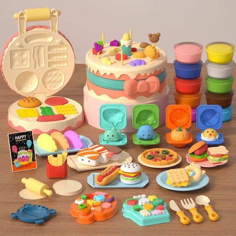 Ice Cream Color Mud Noodle Maker diy Plasticine Tool Mold Set Clay Kindergarten Girl Children's Toys 3