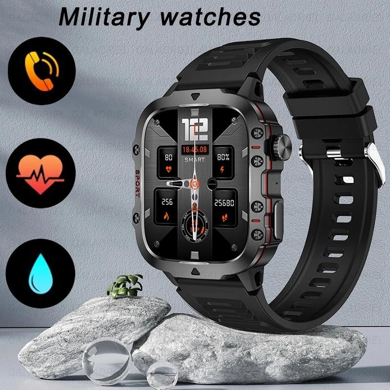 Jam tangan pintar Men's Watch with Flashlight 2.01 Inch Outdoor Bluetooth Full Function h11 smart watch