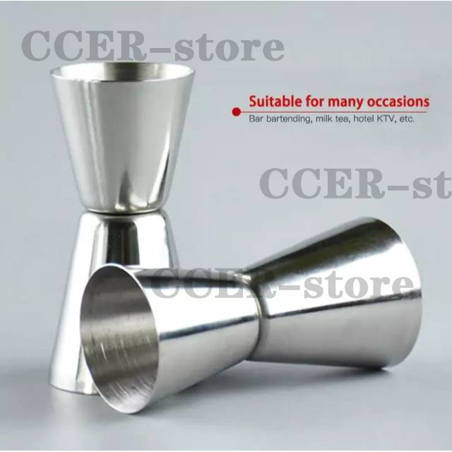 One Two Cups Jigger Bartender Double Shot Measuring Cup