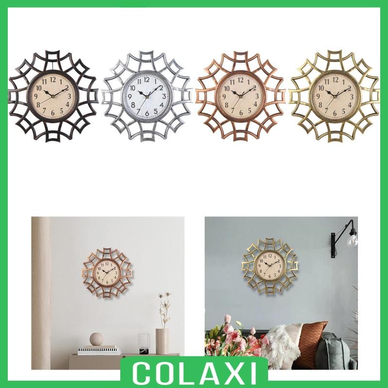 [Colaxi] Elegant Vintage Wall Clock - 10 Inch Silent Timepiece for Home And Office Decor