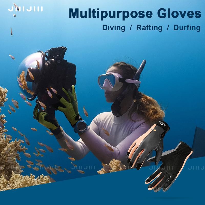 Summer diving and swimming gloves Outdoor sports gloves Rafting, sailing, surfing, cycling gloves Thickened microfiber ice silk fabric Wear-resistant, non-slip, breathable