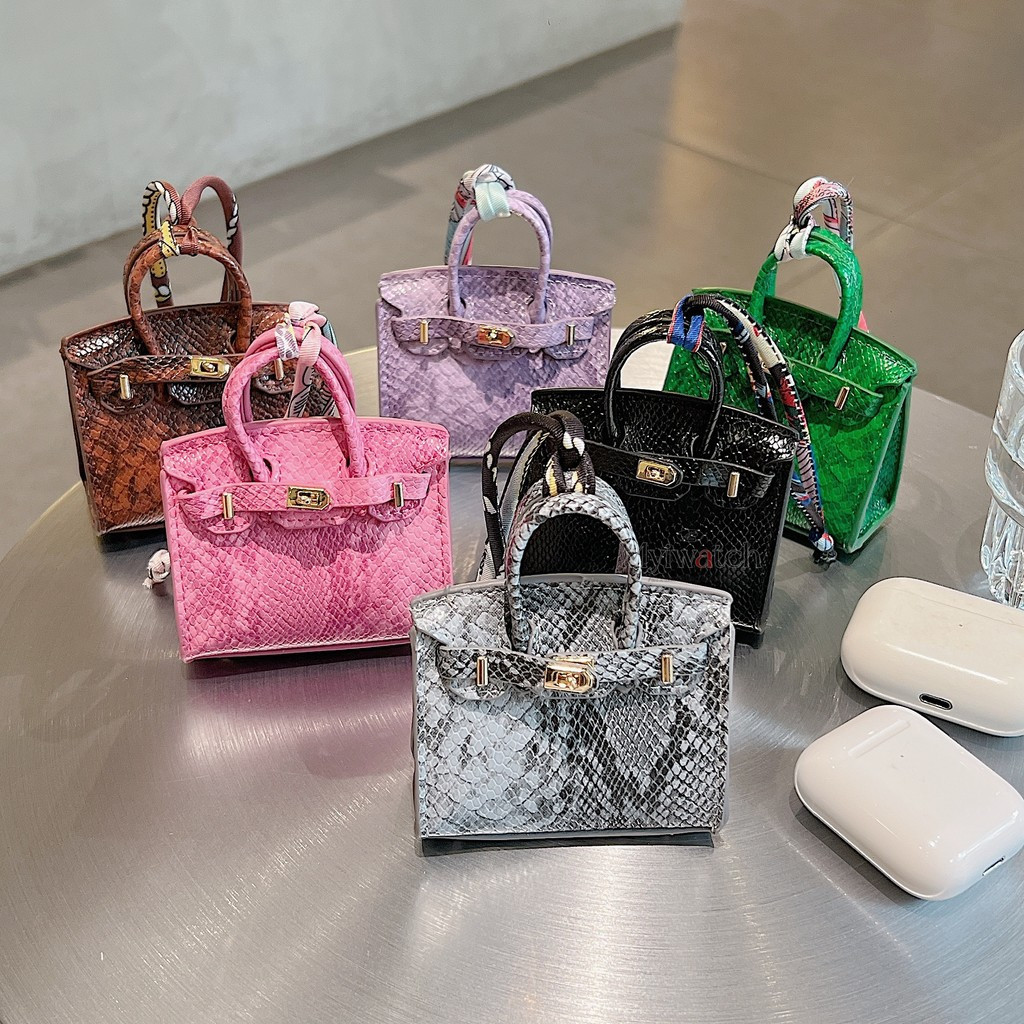 Crocodile Texture Leather Headphone Mini Bag For Apple AirPods 1 2 3rd 4rd Pro 2 Gradient Color Design Bag Wireless Bluetooth Headphone Storage With Elastic Lanyard