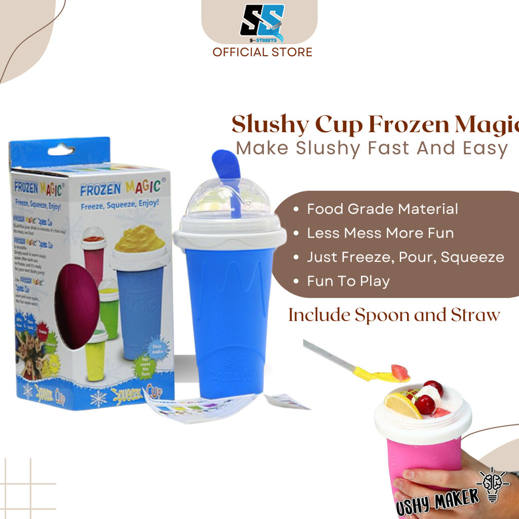 [SS] Slushy Ice Cream Maker Frozen Magic Squeeze Peasy Slush Quick Cooling Cup Slurpee Maker 冰沙杯