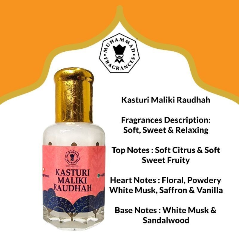 Kasturi Maliki Raudhah Extra Blend Oud Saffron Rose