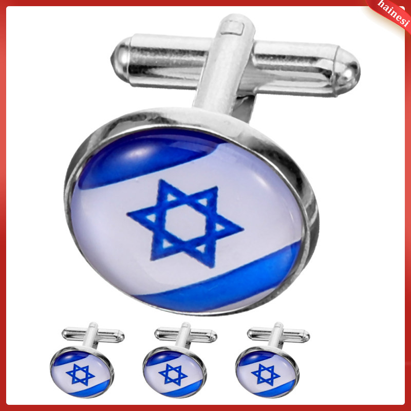 Israeli Cufflinks Word Shirt Studs Business Groom Wedding Jewelry Sleeve Button Suit Man Men hainesi