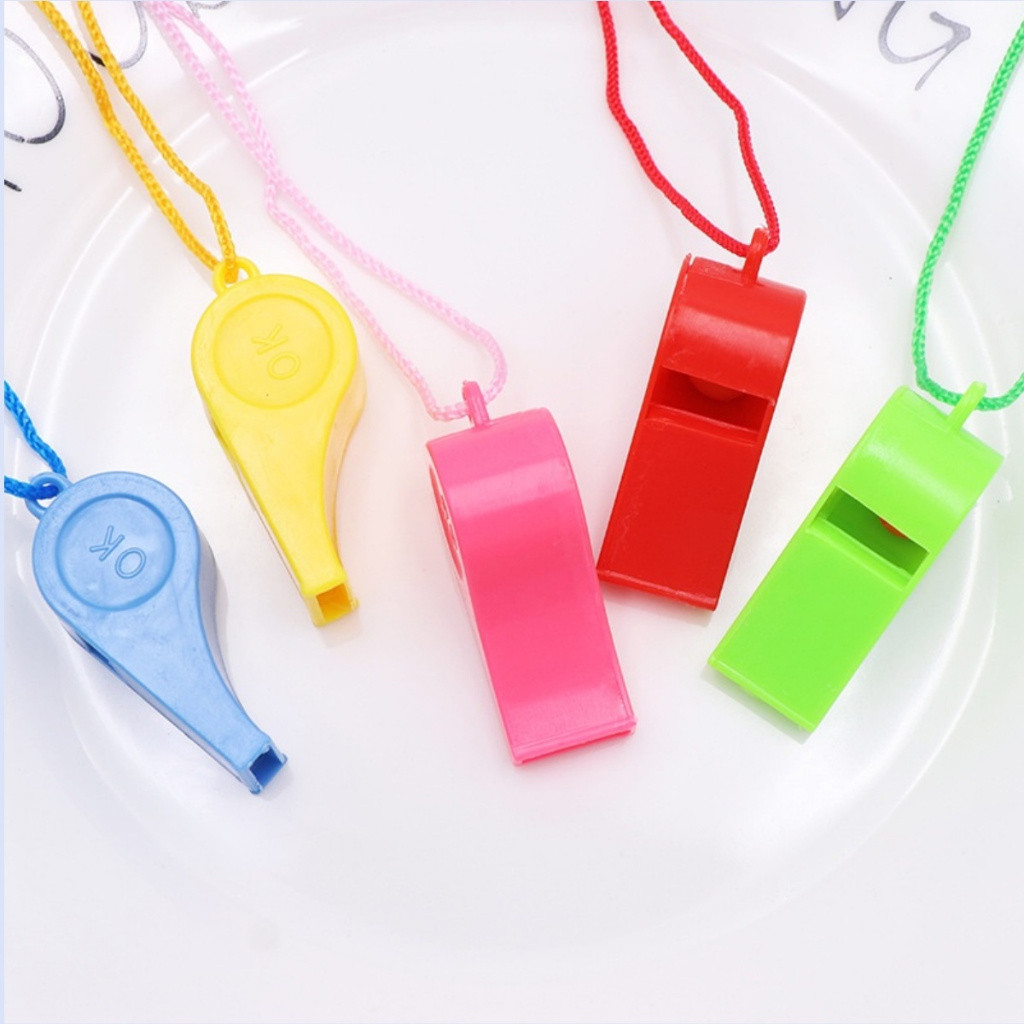 JOY Wisel Plastik Plastic Whistle Wisel Thick Belt Rope Children Safety Outdoor Training Sports Competition Cheer Sport
