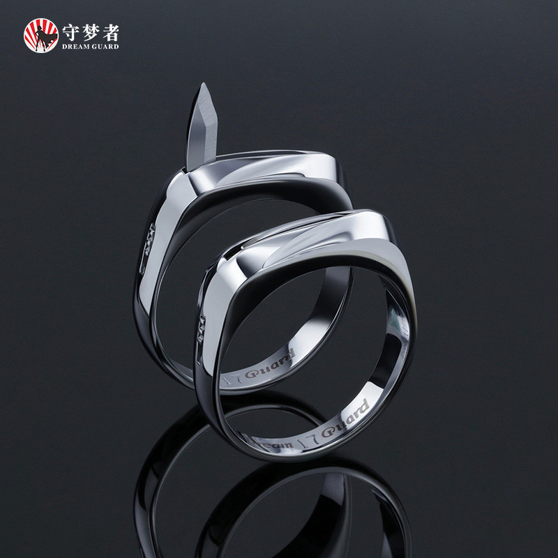 Self-defense Titanium Steel Ring Dreamer S3 Couple Portable Hidden Weapon Multifunctional Ring Knife Emergency Anti-wolf Weapons