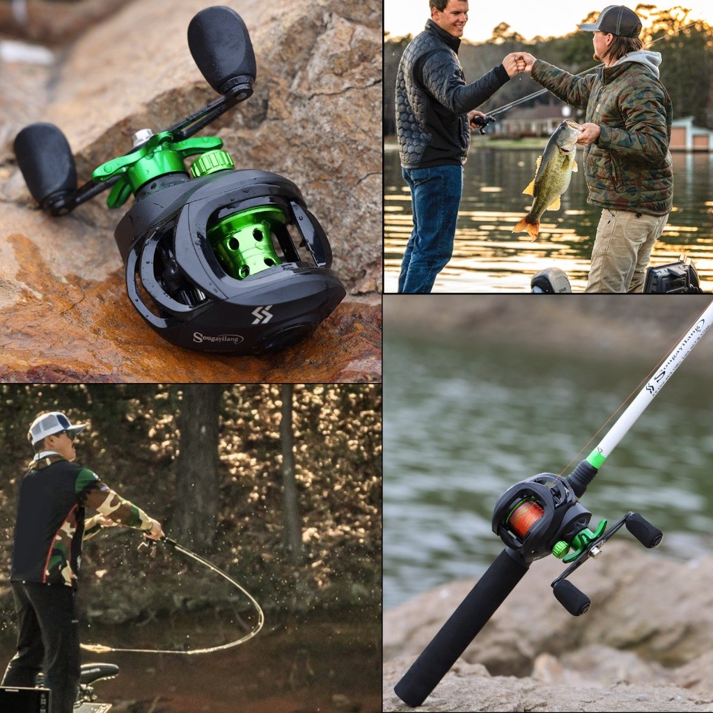 Versatile Quality Sougayilang Fishing Reel 7.2:1 Gear Ratio Baitcasting Metal Handle Freshwater/Saltwater Have Purpose - Image 4