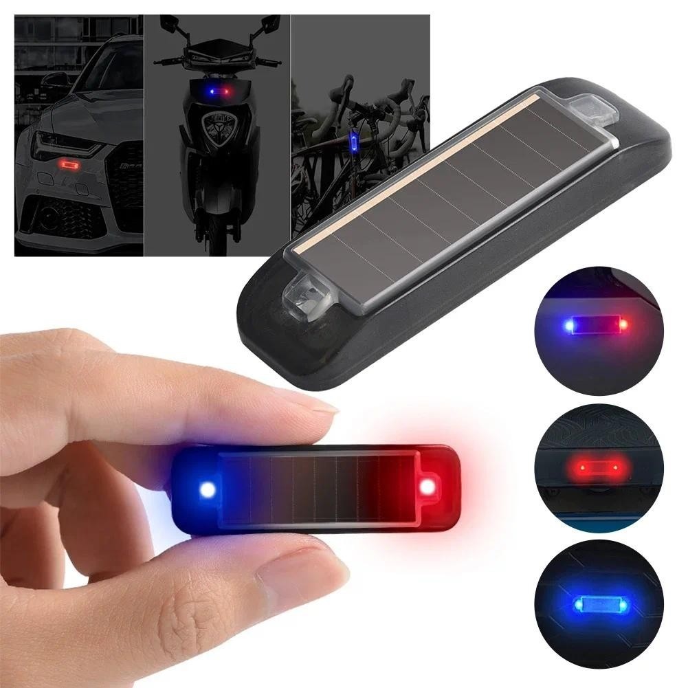 Mini LED Solar Power Car Warning Light Night Security Alarm Wireless Lamp Flashing Flashlight Ride Motorcycle Bicycle