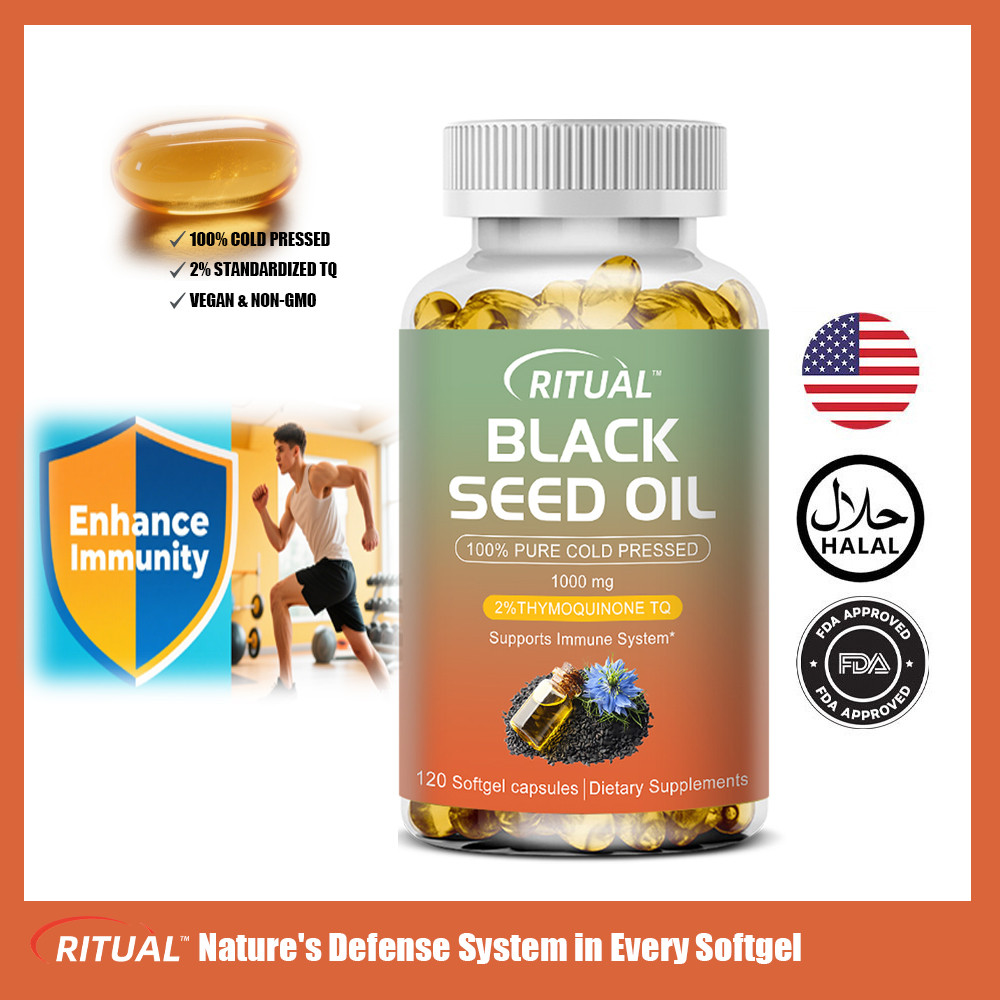 Ritual Black Seed Oil 1000mg Cold Pressed | 2% Thymoquinone Tq | Immune & Antioxidant S…