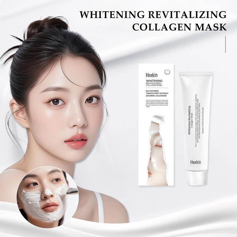 [HexKin Official] Hexkin Whitening Revitalizing Collagen Mask | Niacinamide, Glutathione,Tomato Fruit Extract,Ascorbyl Glucoside,Korea Skincare