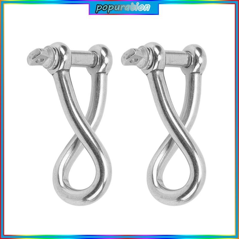 POP Stainless Steel 6mm Shackle Connection for Maritimes Outdoor Gear Towing Mooring Sailboats Deck Equipment Securing C