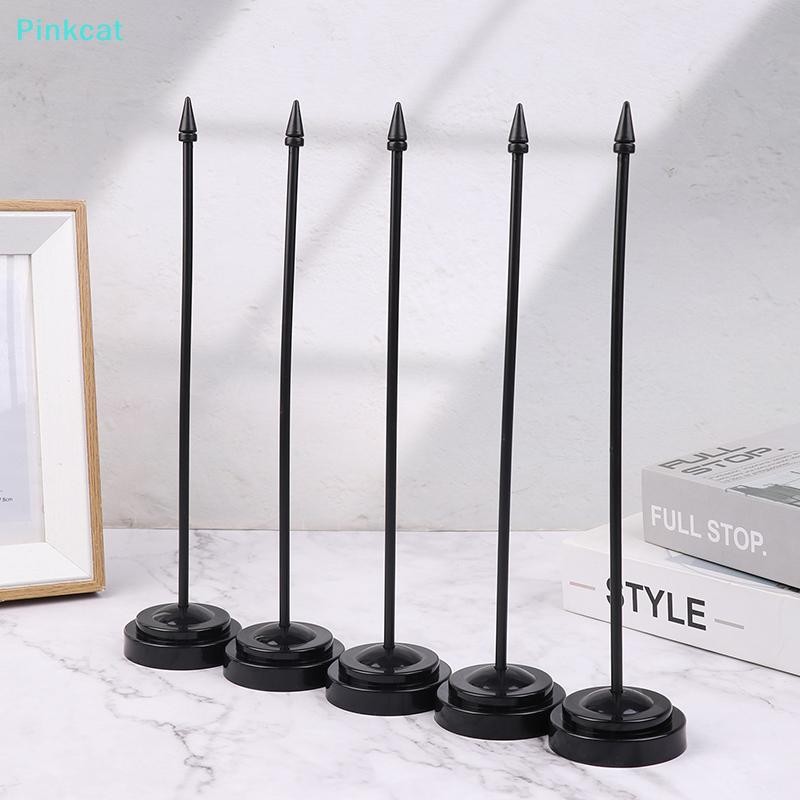Pinkcat 5Pcs Universal Flagpole Display Holder Nail-Free Flagpole Support Stand Banner Pedestal Desk Flagpole MY