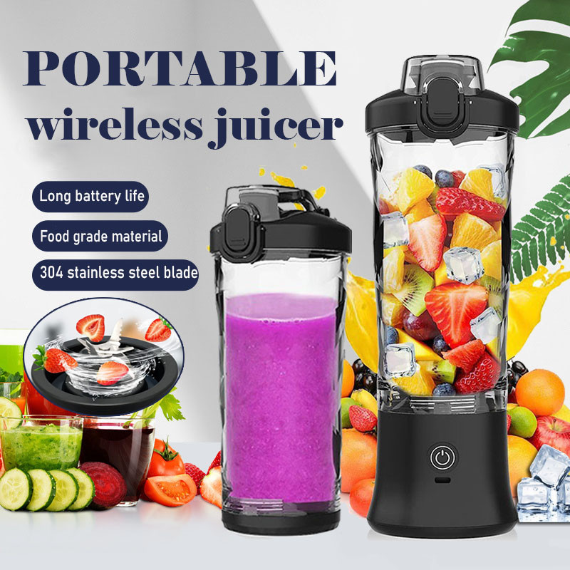 Juicer Cup 600ML Juice Blender Wireless Portable Charging Fruit Blender Can Blend Ice Cube Juice Maker Blender Juicer Cup