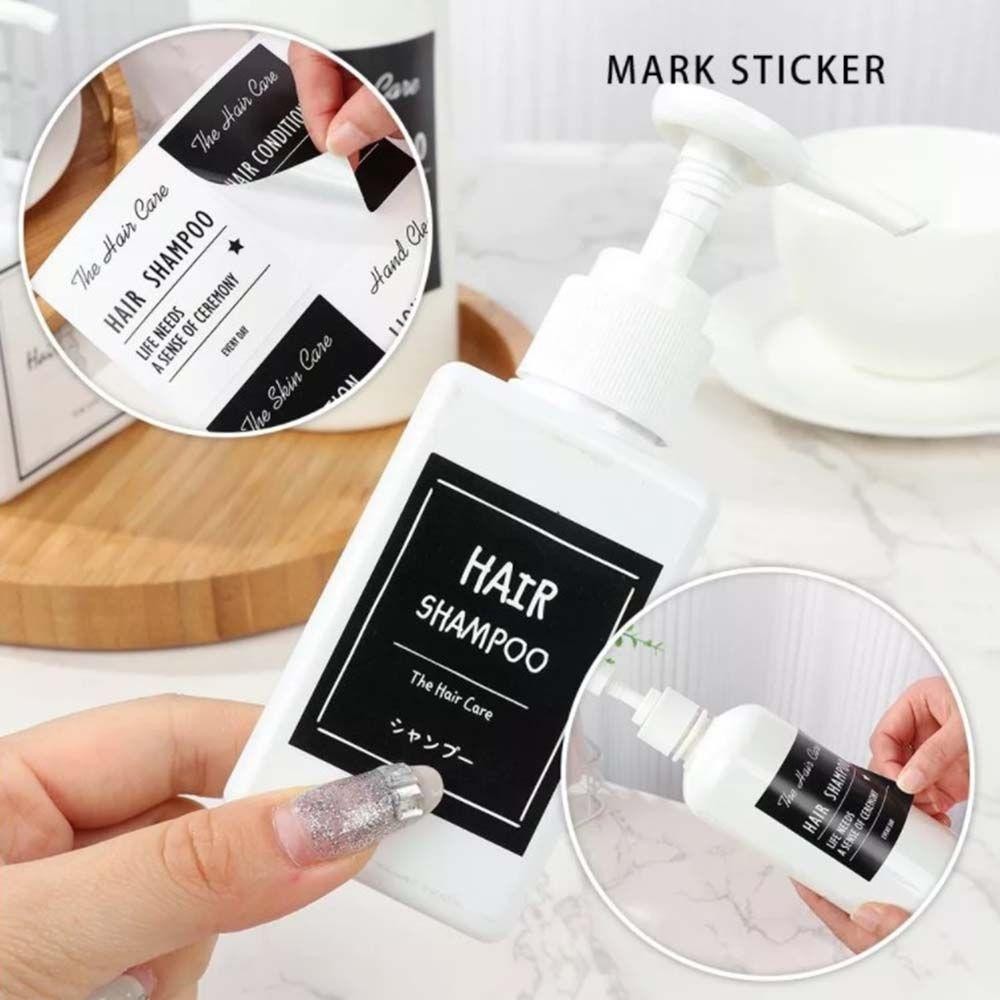 EXPEN Refillable Bottles Marker Stickers Simplicity Nordic Style Skin Care Products Self-adhesive Shower Gel Shampoo Soap Cosmetic Label