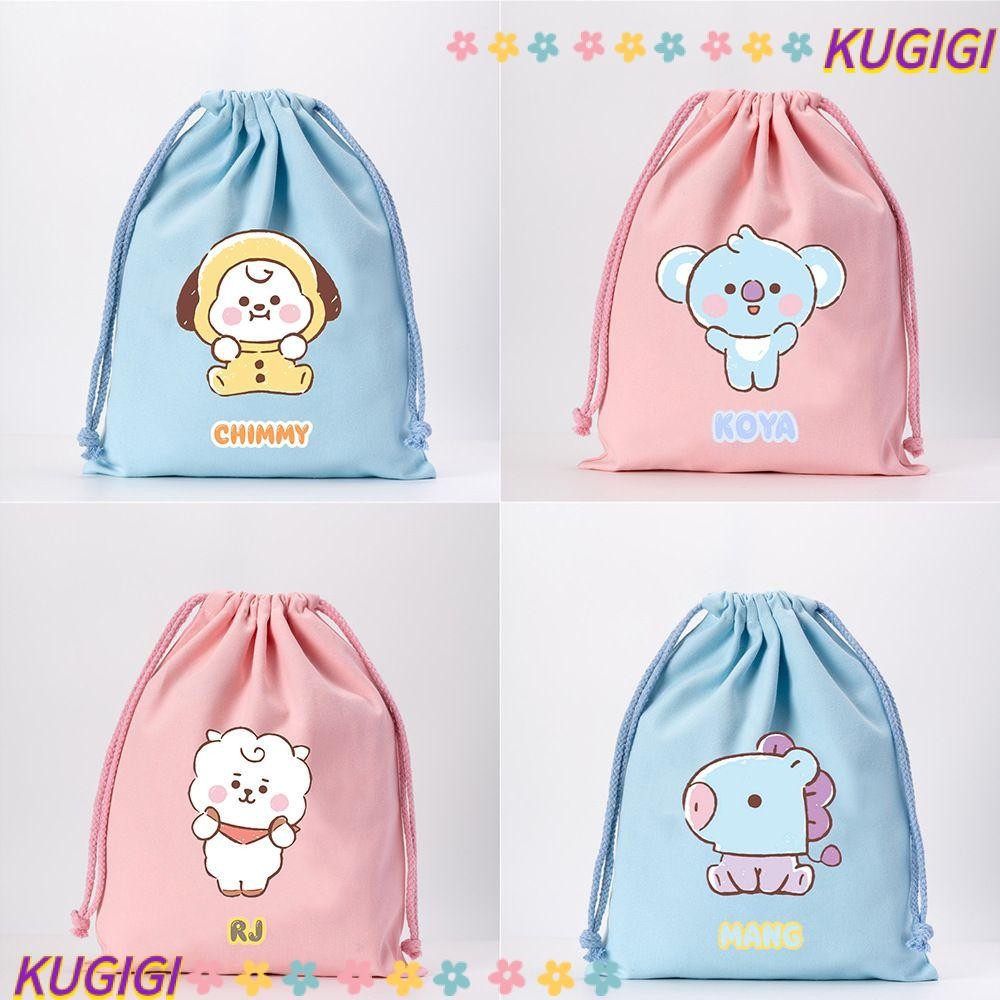 KUGIGI Drawstring Pocket Bulletproof Youth League Acrylic KPOP Drawstring Cloth Bag