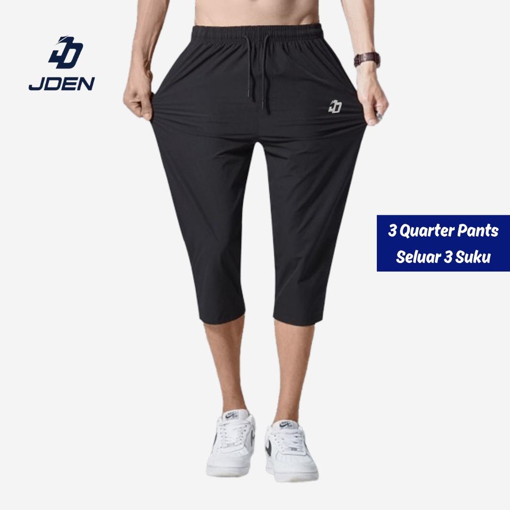 JDEN 3 Quarter Mid Long Pants - Seluar 3 Suku Lelaki Casual Running