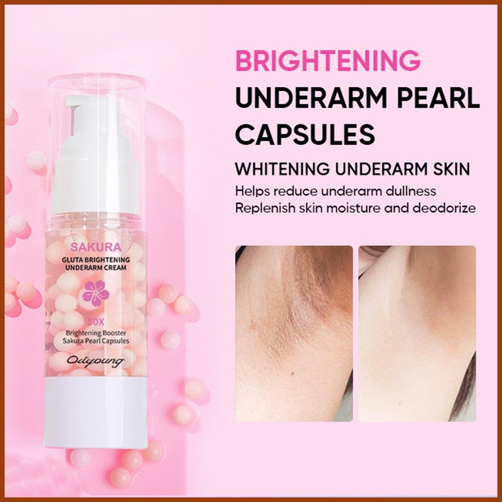 Sakura Underarm Brightening Cream Gentle Body Brightener Hydrating Moisturizer Non-Greasy Light Body Cream paca2my