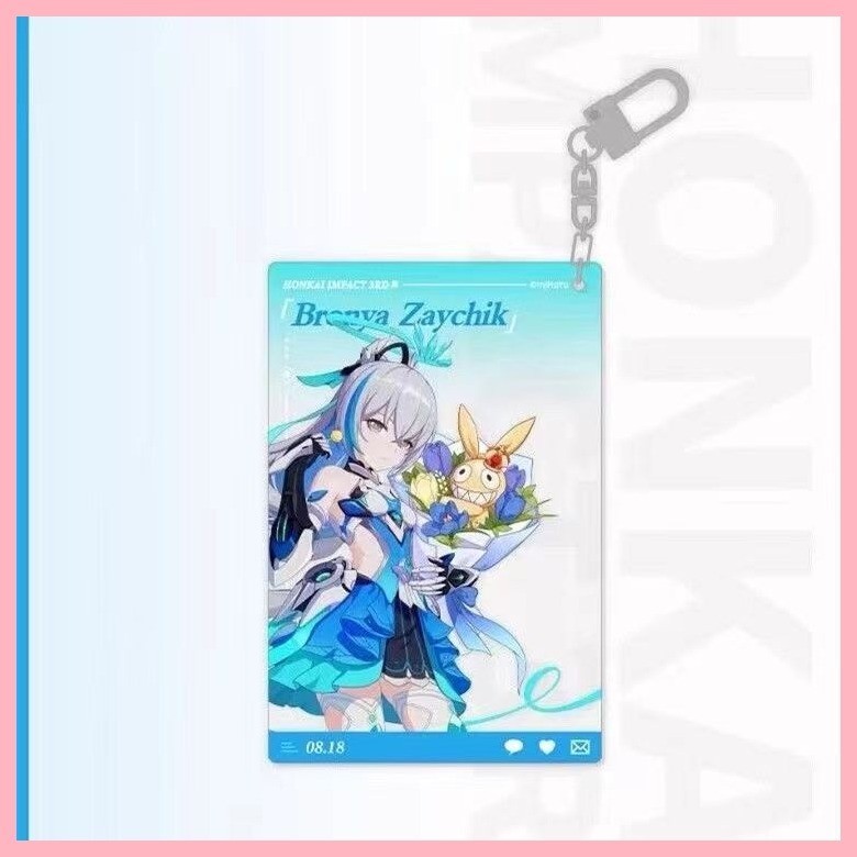Honkai Impact Keychain 3 Kiana Elysia Collapse 3 Birthday Anniversary Series Acrylic Pendant Brona Hill Susana Acrylic