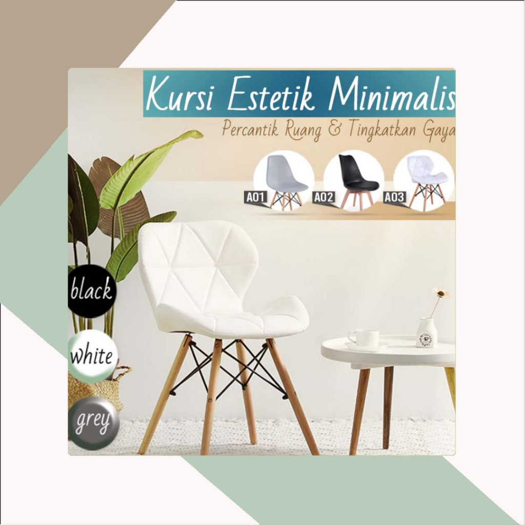 Goto Fute Chair Relaxing Dining Chair for Bedroom, Office, Garden, Cafe, Aesthetic