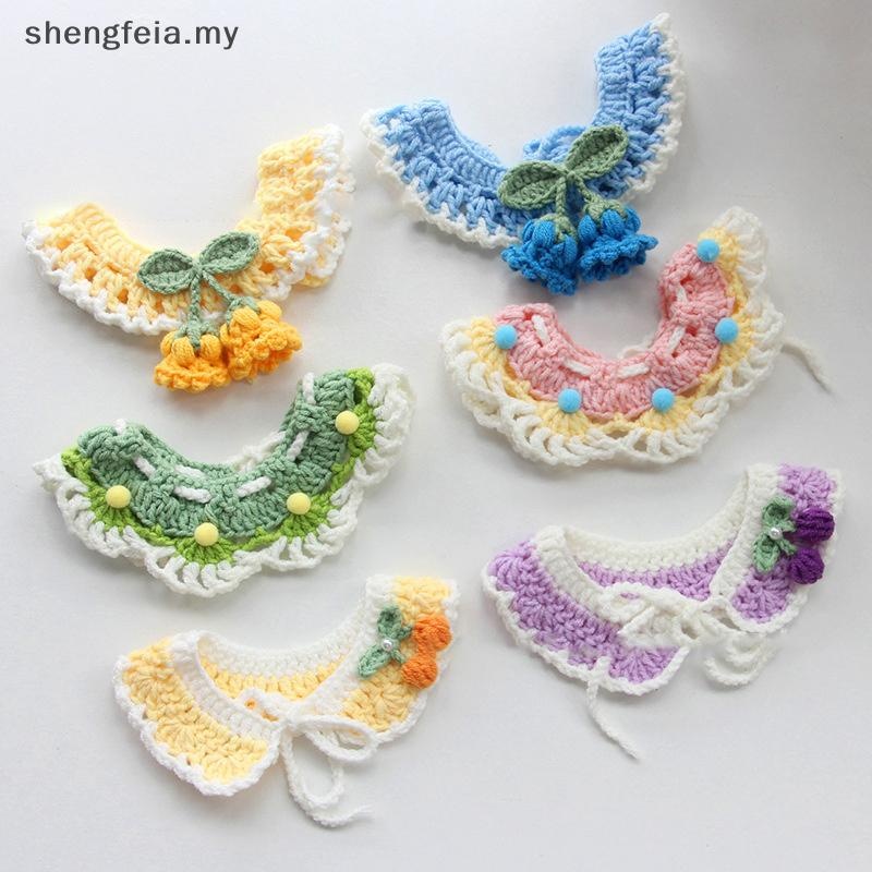 [shengfeia] Handcrafted Crochet Pet Collar - Adorable Knit Scarf For Dogs And Cats, Perfect For Photography And Drool Protection [MY]